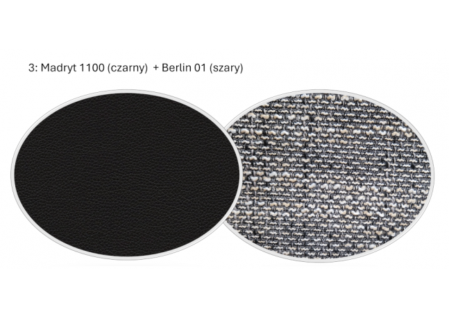 narożnik Berlin U duży narożnik nowoczesny wygląd Madryt 120 + Berlin 01