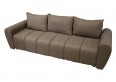 Modna kanapa do salonu, BUENO sofa z funkcją spania, sztruksowa tkanina Lincoln 39, butelkowa zieleń