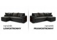 Sofa narożna KONGO, uniwersalny mebel z funkcją spania i praktyczną półką