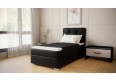 Nowoczesne łóżko o ponadczasowym designie pasującym do każdej sypialni, czarne - Cosmic 100, BRUNO 100cm, strona prawa