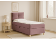 Nowoczesne łóżko kontynentalne DOMI 90 cm, jasny fiolet, strona lewa