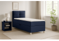 Klasyczne, jednoosobowe łóżko kontynentalne DOMI 90 cm, granatowe, strona lewa