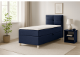 Klasyczne, jednoosobowe łóżko kontynentalne DOMI 90 cm, granatowe, strona prawa