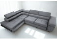 Sofa narożna z funkcją spania i pojemnikiem na pościel - Aspen L, jasnoszary Monolith 84, lewy