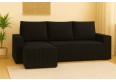 Kompaktowy, rozkładany narożnik Luna czarny - Lincoln 100